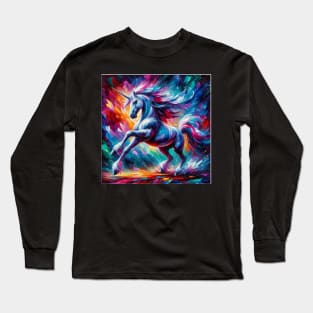 Unicorn Study - Fantasy AI Long Sleeve T-Shirt